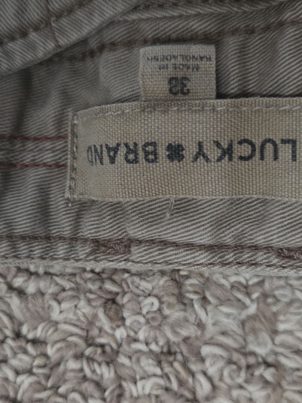 Lucky Brand Gray Casual Pants with Blue Waistband Detail